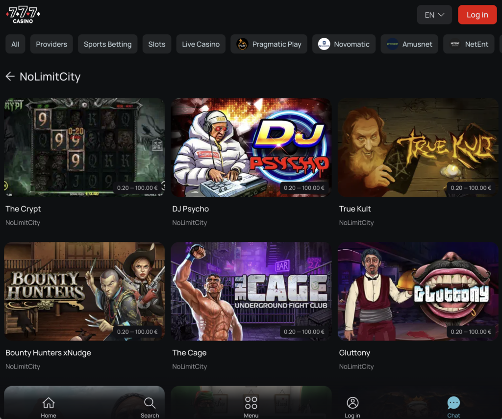 Online spēļu automāti Nolimit city